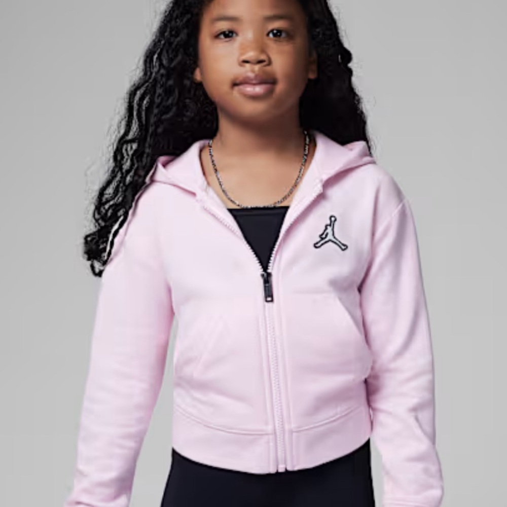 Jordan Kids Light Pink Zip-Up Hoodie